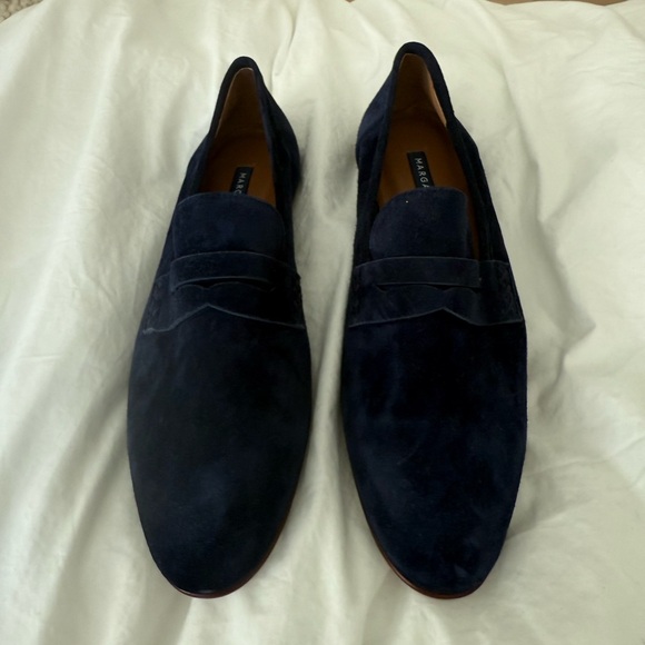 Margaux Penny Suede Navy Deep Blue Loafers | New | 41W - Picture 5 of 13
